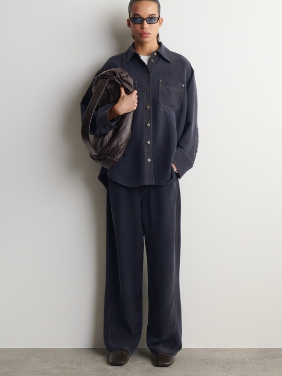 COS Pants - COS Wide-Leg Trousers in Dark Navy